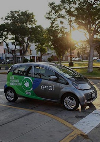 El auto eléctrico de Enel en Lima